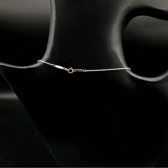 Tiffany & Co. Elsa Peretti Sterling Silver Bean Pendant Necklace 16” - Picture 6 of 11